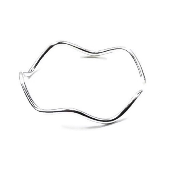 925 sterling silver wavy skinny stacking rings - Picture 3 of 8